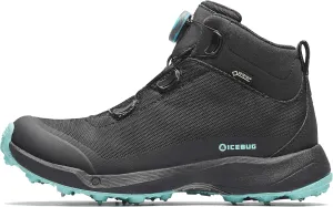 Icebug Womens Stavre BUGrip GTX Hiking Boot with Carbide Studded Traction Sole, Black/JadeMist, 6.5
