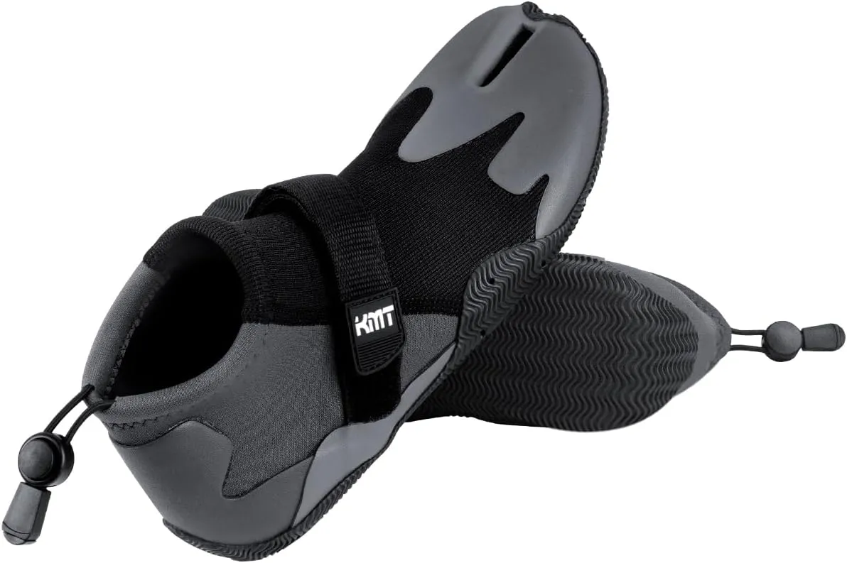 KMT Water Boots for Surfing Paddleboarding Kayaking, 3mm Split Toe Wetsuit Booties with Anti-Slip Neoprene Sole