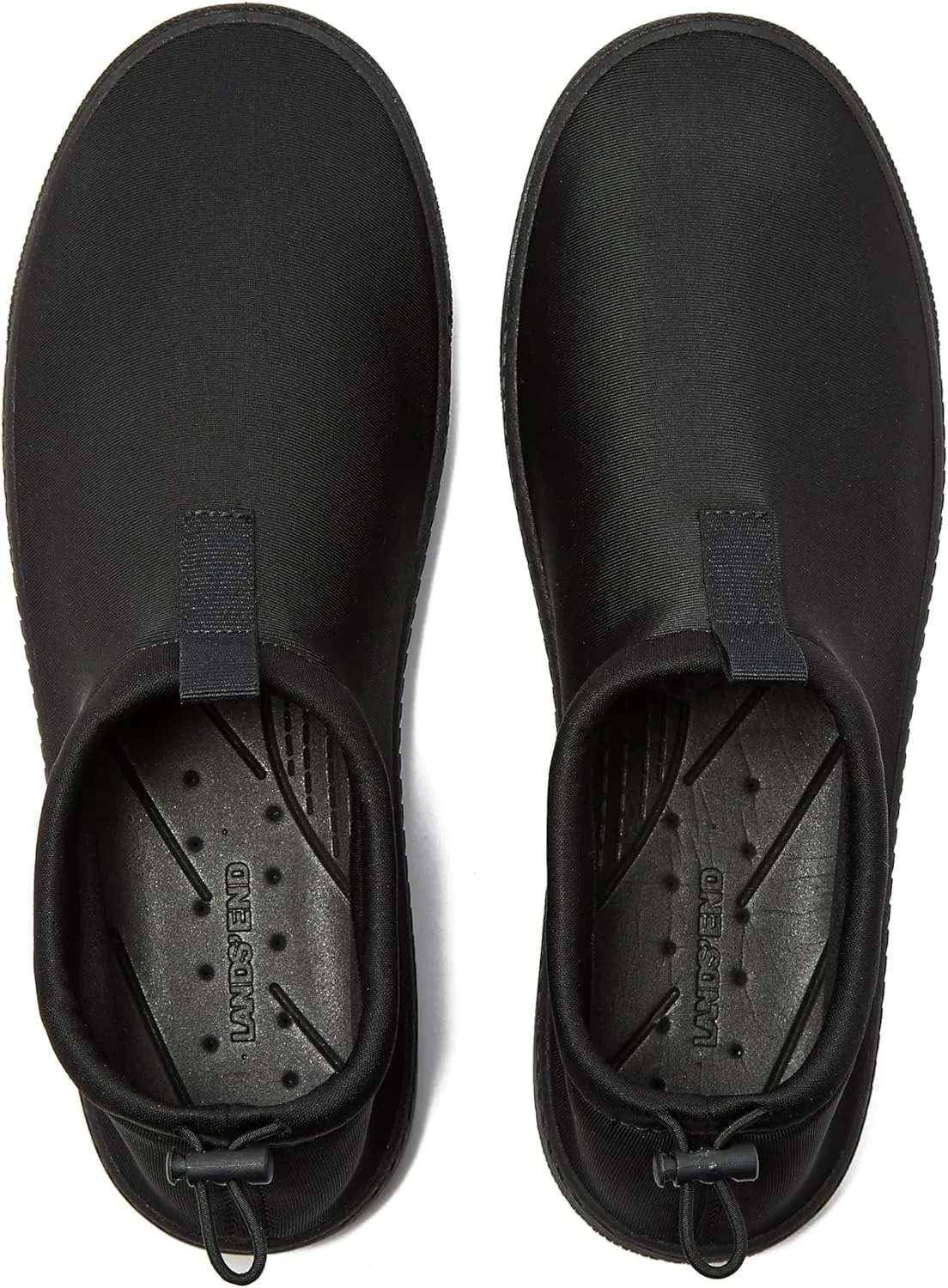 Lands' End Slip On Water Shoes Men, Quick Dry Neoprene Sport Mens Water Shoes for Beach, Pool, or River with Drainage Holes, Navy Blue or Black, Size 7-15 Aqua Swim Shoes for Men
