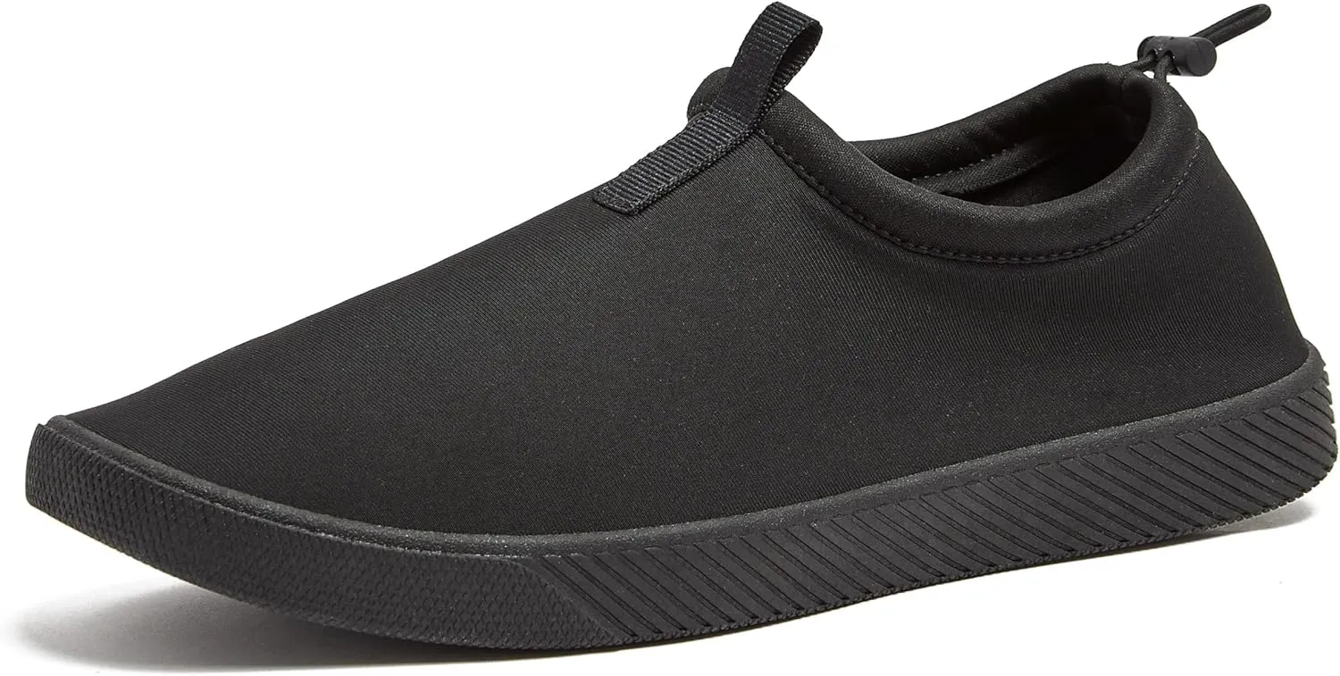 Lands' End Slip On Water Shoes Men, Quick Dry Neoprene Sport Mens Water Shoes for Beach, Pool, or River with Drainage Holes, Navy Blue or Black, Size 7-15 Aqua Swim Shoes for Men