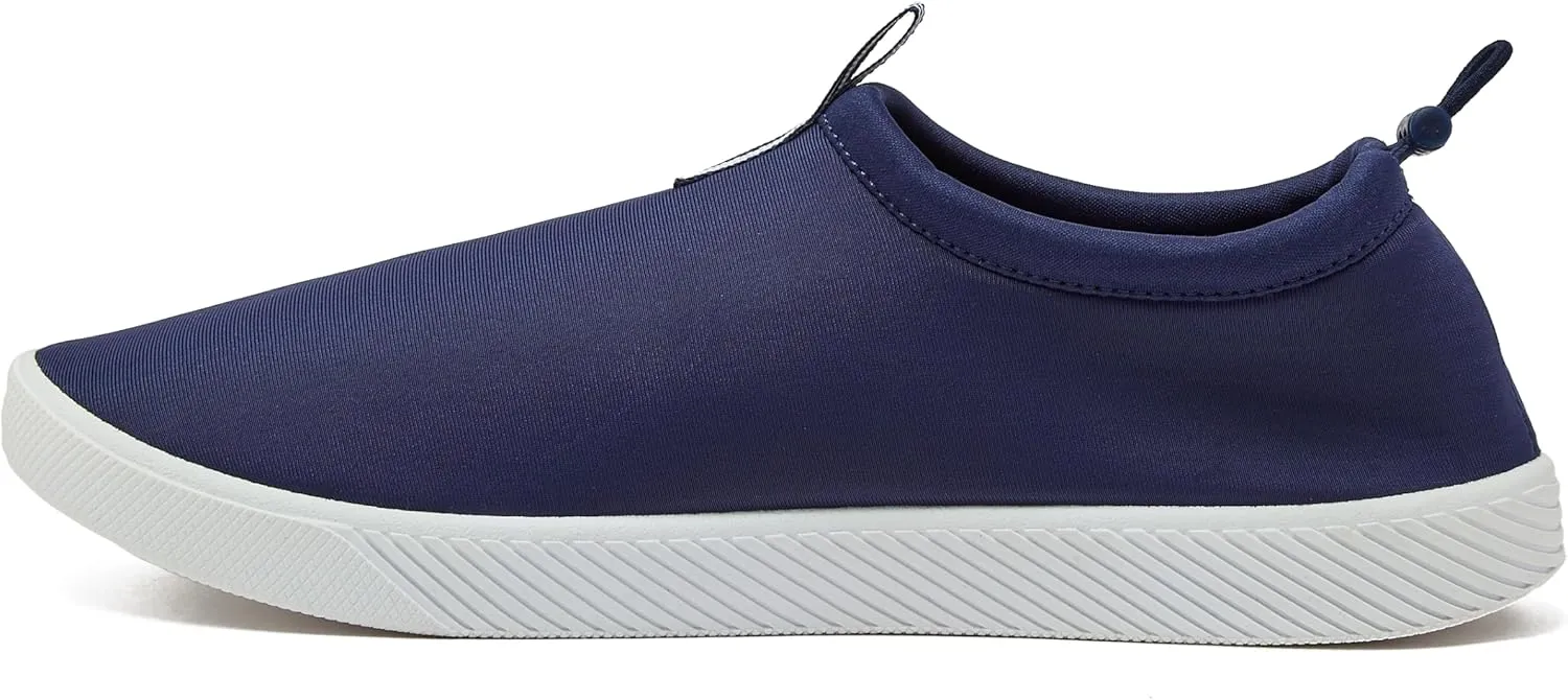 Lands' End Slip On Water Shoes Men, Quick Dry Neoprene Sport Mens Water Shoes for Beach, Pool, or River with Drainage Holes, Navy Blue or Black, Size 7-15 Aqua Swim Shoes for Men