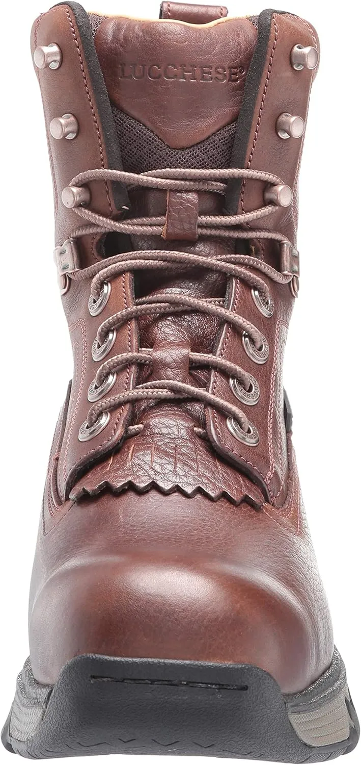 Lucchese Bootmaker Men's 8" Lace Up Work Boot: Nano Composite Safety Toe Construction