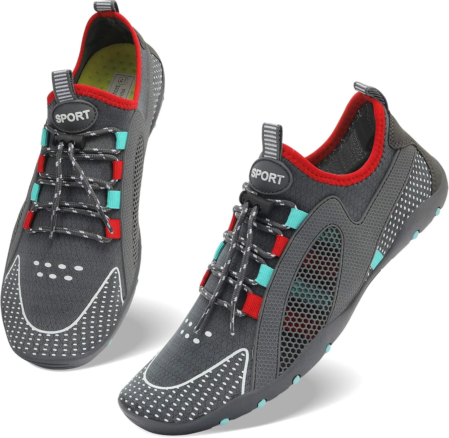 MAYZERO Water Shoes Men Women Swim Surf Shoes Beach Pool Shoes Wide Toe Hiking Aqua Shoes Winter House Slippers