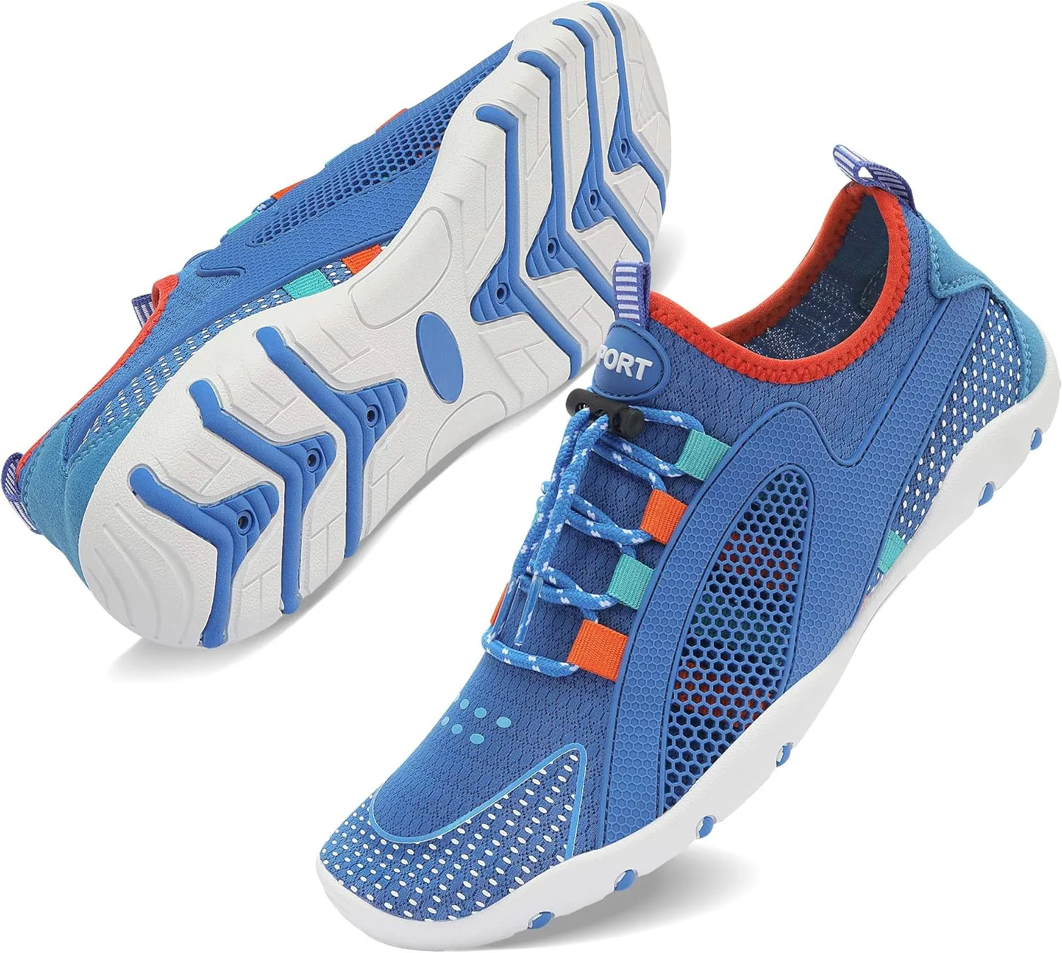 MAYZERO Water Shoes Men Women Swim Surf Shoes Beach Pool Shoes Wide Toe Hiking Aqua Shoes Winter House Slippers