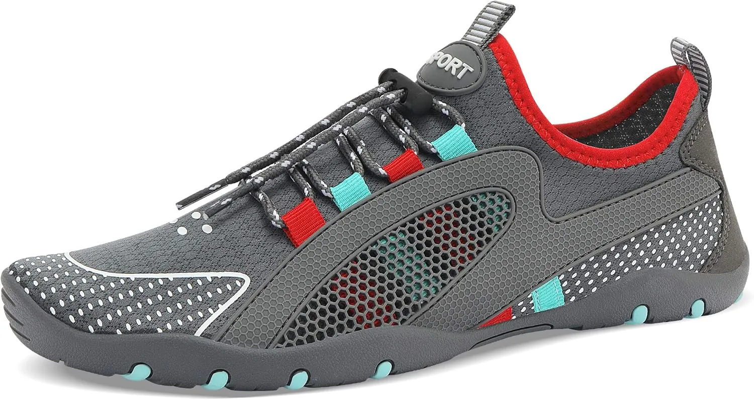 MAYZERO Water Shoes Men Women Swim Surf Shoes Beach Pool Shoes Wide Toe Hiking Aqua Shoes Winter House Slippers