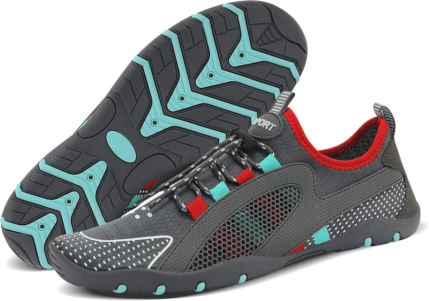 MAYZERO Water Shoes Men Women Swim Surf Shoes Beach Pool Shoes Wide Toe Hiking Aqua Shoes Winter House Slippers