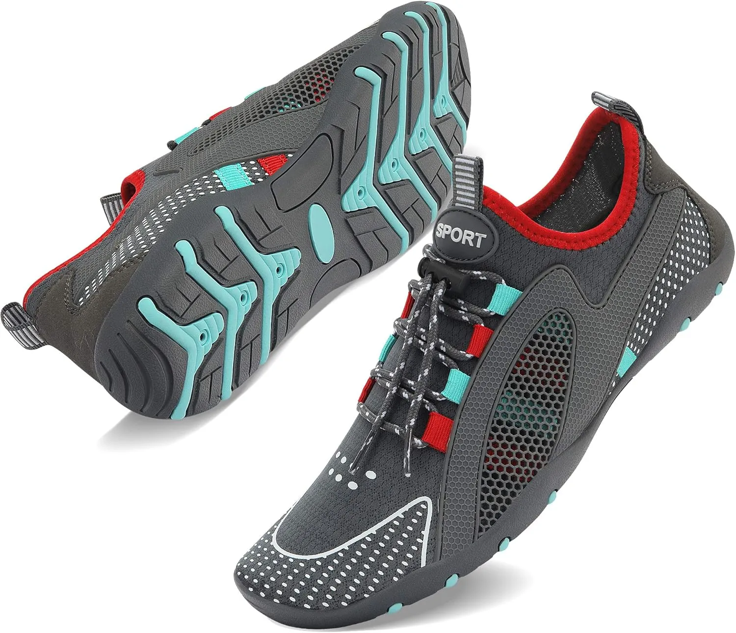 MAYZERO Water Shoes Men Women Swim Surf Shoes Beach Pool Shoes Wide Toe Hiking Aqua Shoes Winter House Slippers