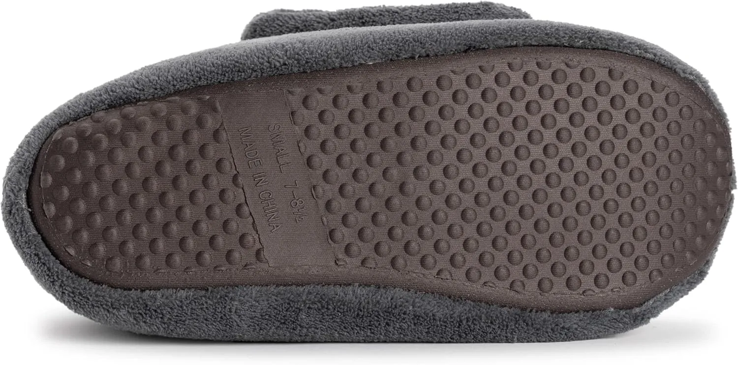 MUK LUKS Men's Adjustable Shearling Bootie Slipper