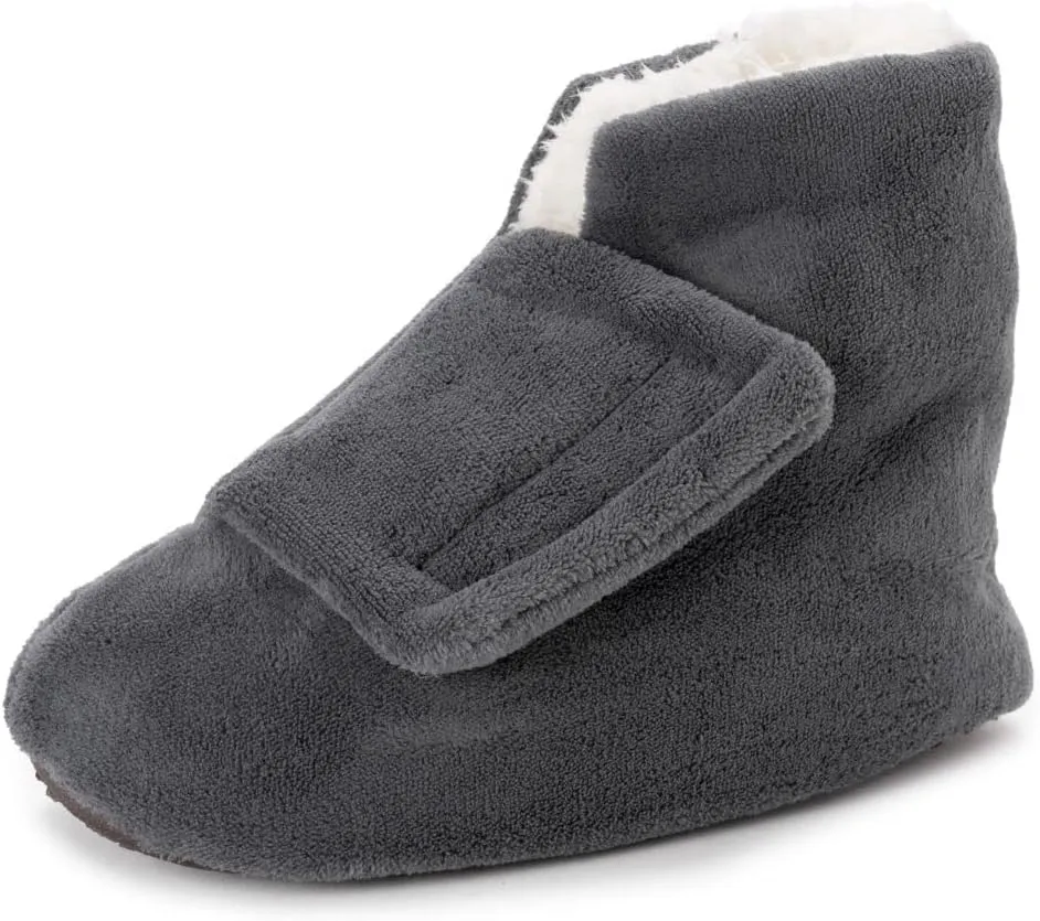 MUK LUKS Men's Adjustable Shearling Bootie Slipper
