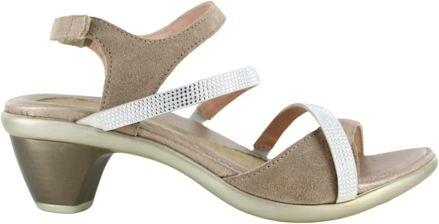 NAOT Footwear Innovate Women’s Heel Rhinestone Sandal with Cork Footbed and Arch Support Footbed - Adjustable Ankle Strap - Comfort and Support – Lightweight and Perfect for Travel