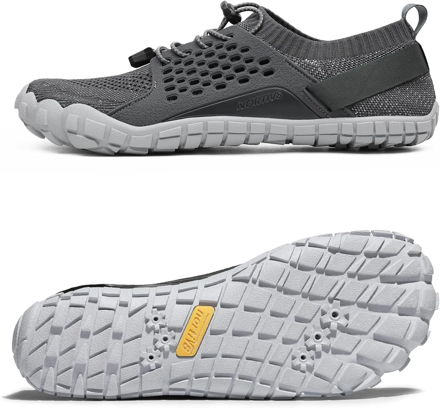 NORTIV 8 Men's Water Shoes Barefoot Athletic Lightweight Sports Aqua Shoes Outdoor Swim Fishing Hiking Diving Surf Walking Water Shoe TREKMAN