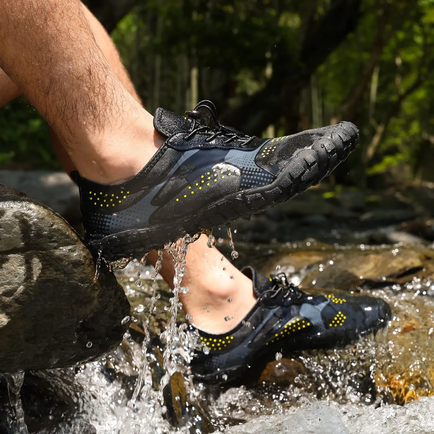 NORTIV 8 Men's Water Shoes Barefoot Athletic Lightweight Sports Aqua Shoes Outdoor Swim Fishing Hiking Diving Surf Walking Water Shoe TREKMAN