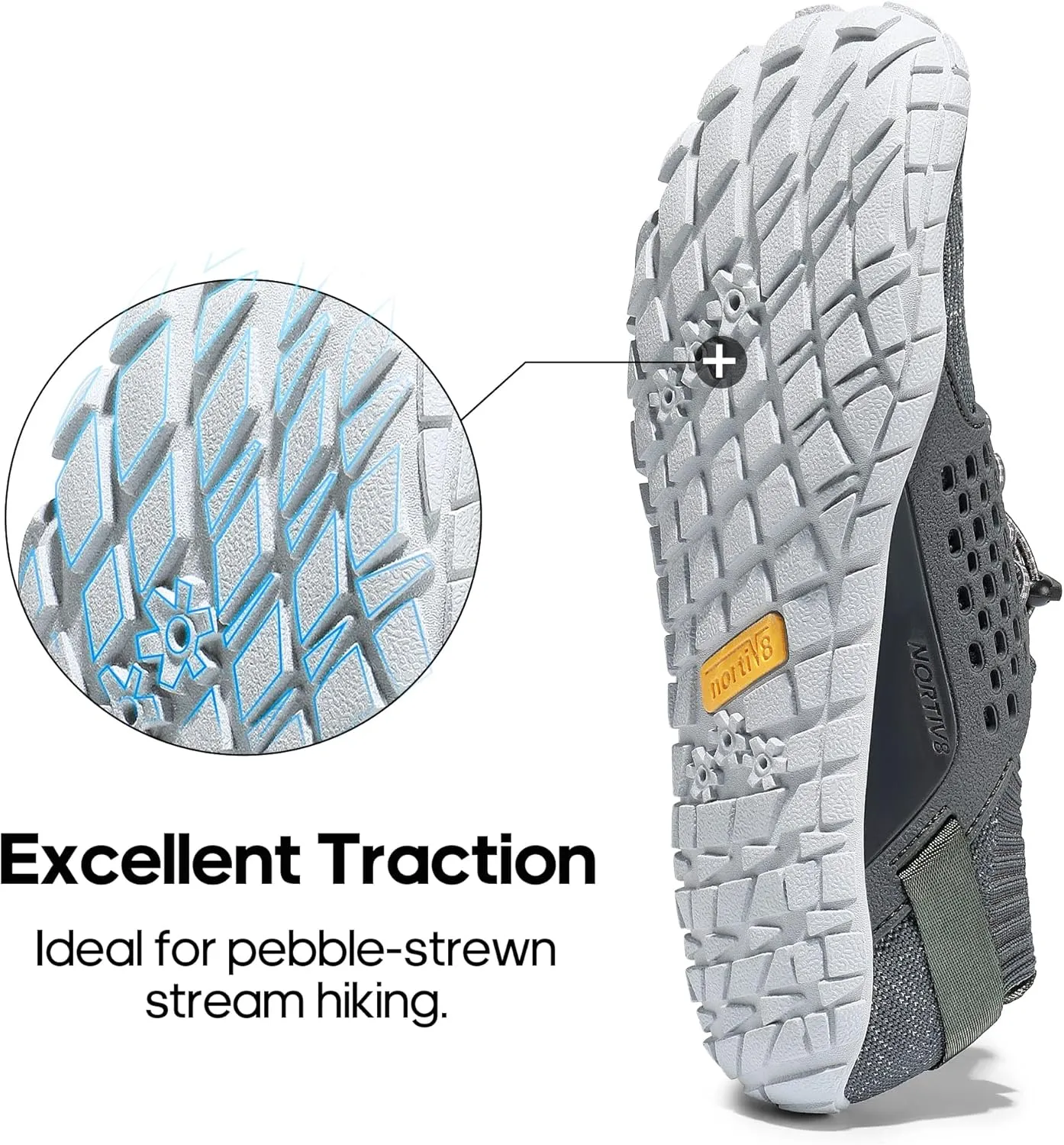 NORTIV 8 Men's Water Shoes Barefoot Athletic Lightweight Sports Aqua Shoes Outdoor Swim Fishing Hiking Diving Surf Walking Water Shoe TREKMAN