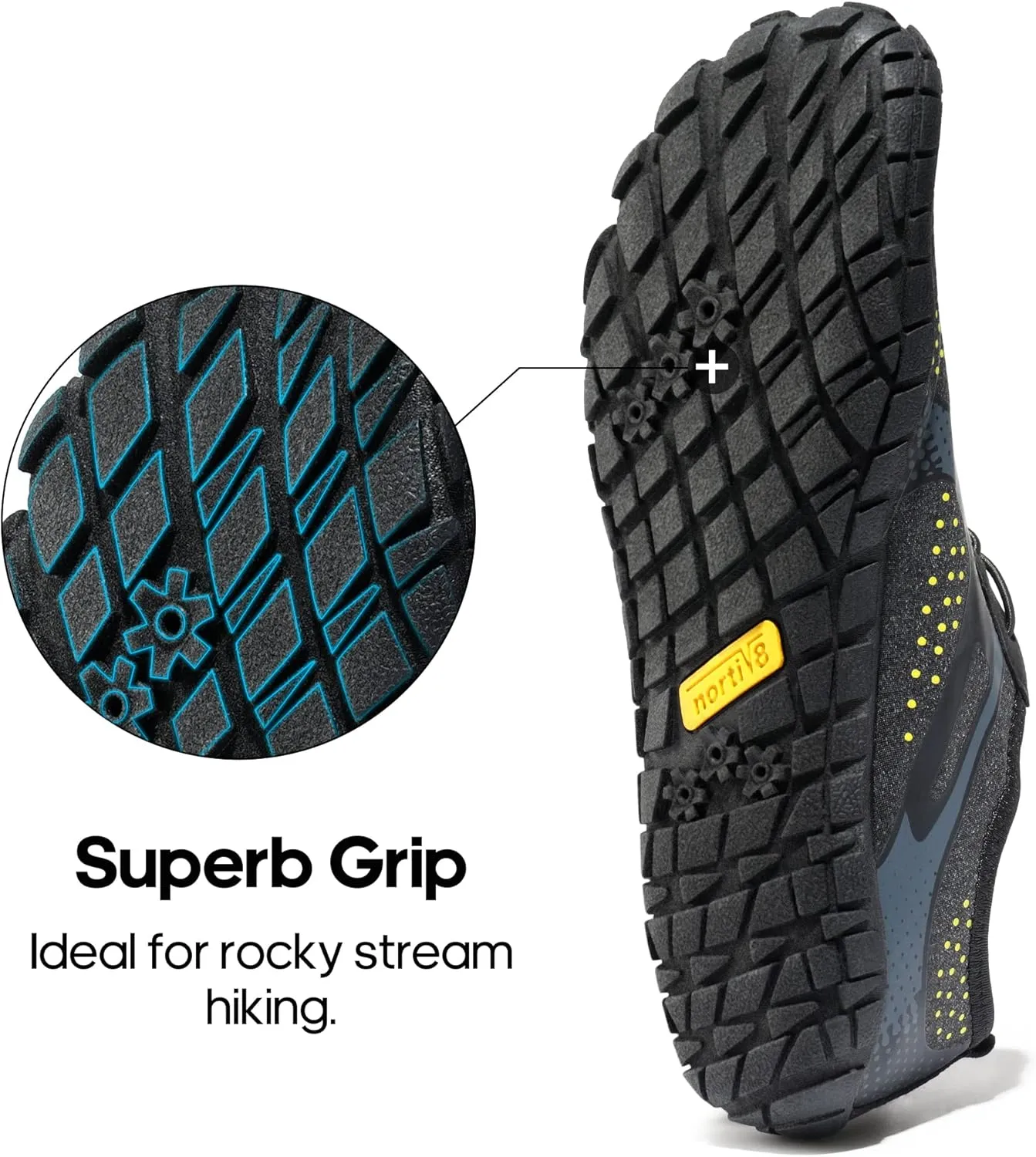 NORTIV 8 Men's Water Shoes Barefoot Athletic Lightweight Sports Aqua Shoes Outdoor Swim Fishing Hiking Diving Surf Walking Water Shoe TREKMAN