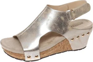 Pierre Dumas Women's Chantal-25 Wedge Platform Backstrap Sandal for Women