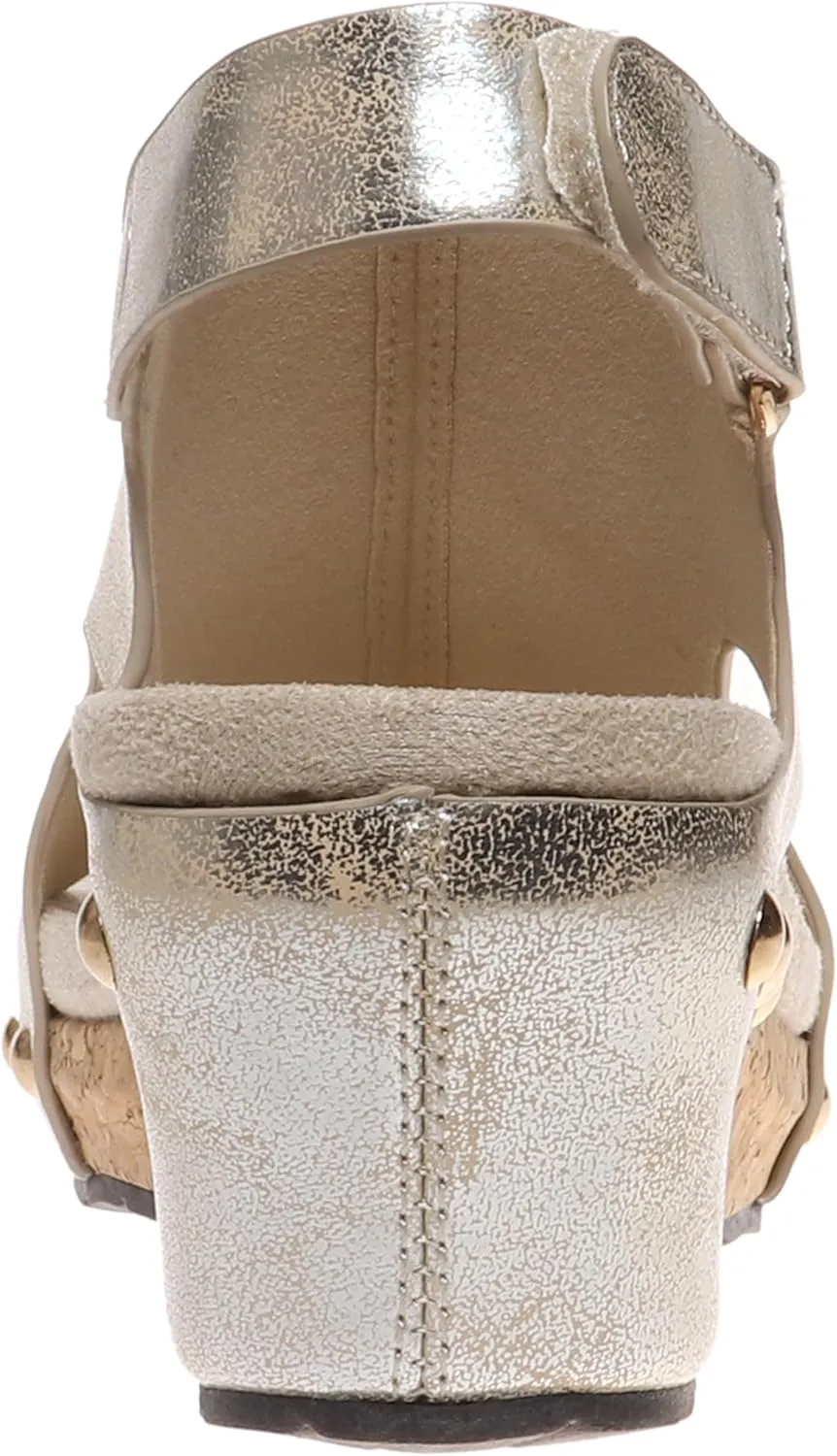 Pierre Dumas Women's Chantal-25 Wedge Platform Backstrap Sandal for Women