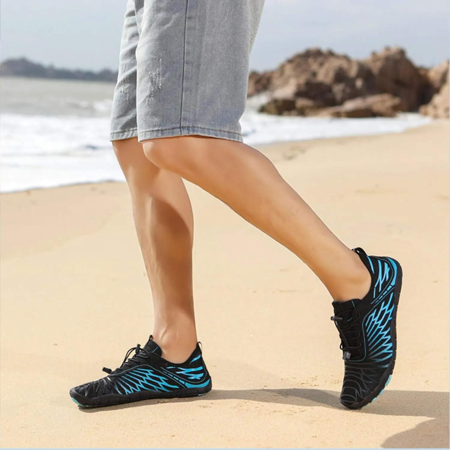 Pro Barefoot Shoes, Quick-Drying, Non-Slip One-Leg Grounding Shoes, Suitable for Hiking, Fitness, Running, Cycling, Swimming and Diving