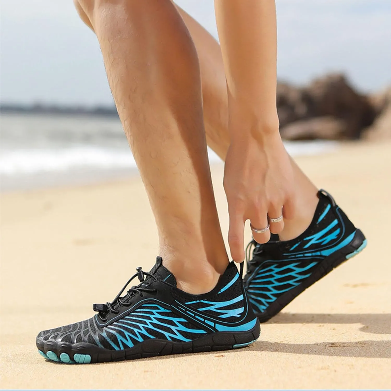 Pro Barefoot Shoes, Quick-Drying, Non-Slip One-Leg Grounding Shoes, Suitable for Hiking, Fitness, Running, Cycling, Swimming and Diving