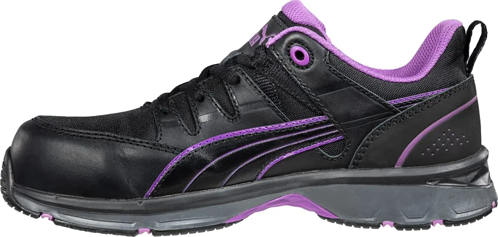 PUMA Women's Stepper Low Industrial Shoe, Black-Purple, 8