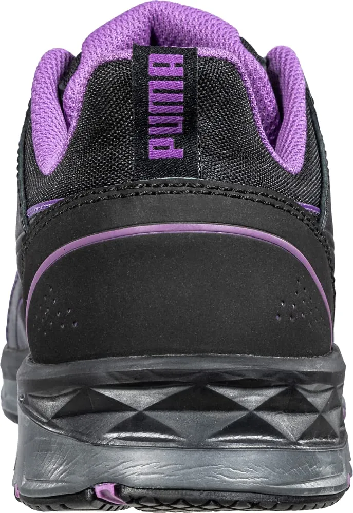 PUMA Women's Stepper Low Industrial Shoe, Black-Purple, 8