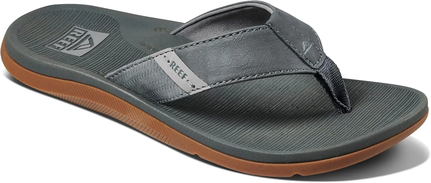 REEF Santa Ana Men's Flip Flop, Arch Support, Water Friendly, Non Marking Outsole