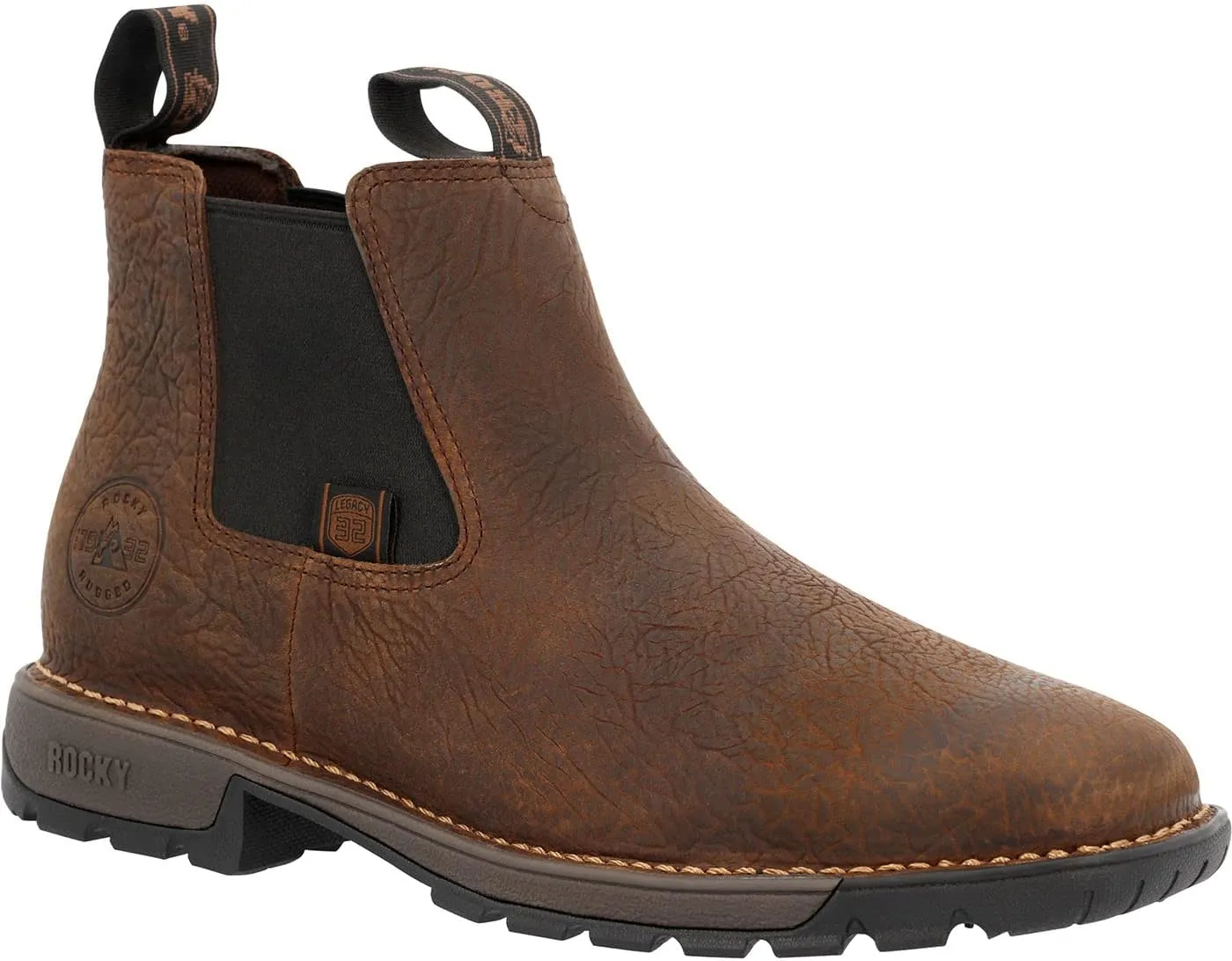 ROCKY Legacy 32 Twin Gore Western Boot Size 8(M) Dark Brown