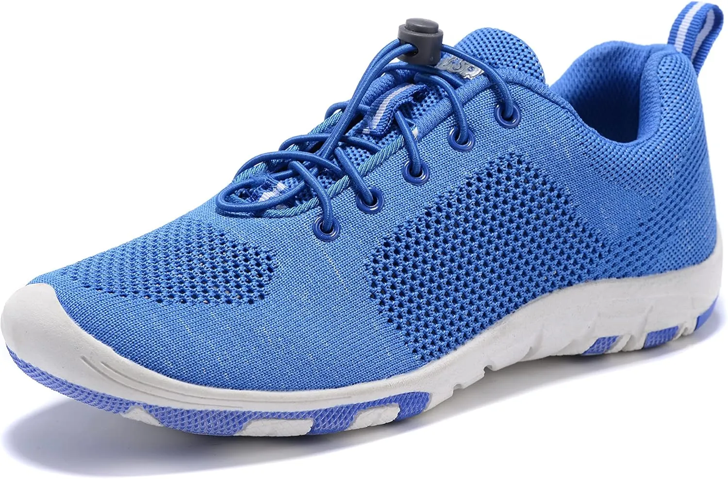 RocSoc Men's Summer Barefoot Woven Fabric Water Sport Aqua Shoes | Breathable, Speed Laceup, Quick Dry Athletic Beach Footwear for Kayaking Fishing Driving Yoga Walking