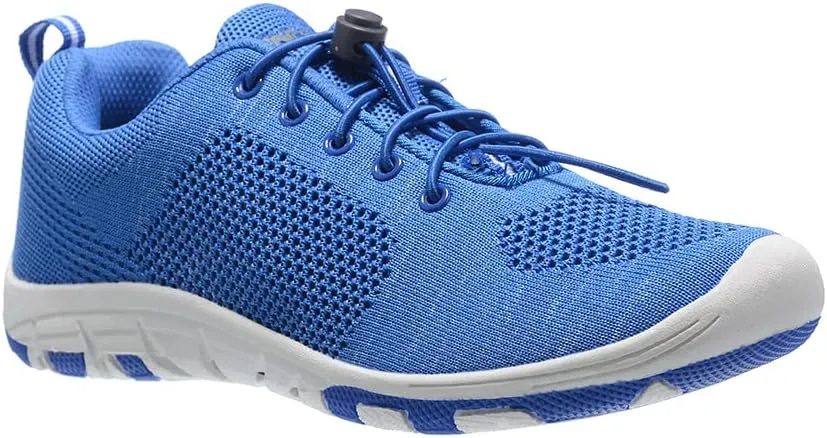 RocSoc Men's Summer Barefoot Woven Fabric Water Sport Aqua Shoes | Breathable, Speed Laceup, Quick Dry Athletic Beach Footwear for Kayaking Fishing Driving Yoga Walking