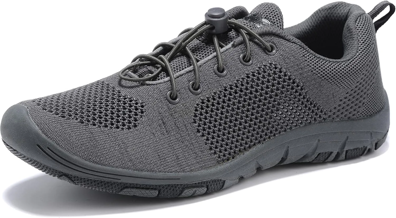 RocSoc Men's Summer Barefoot Woven Fabric Water Sport Aqua Shoes | Breathable, Speed Laceup, Quick Dry Athletic Beach Footwear for Kayaking Fishing Driving Yoga Walking