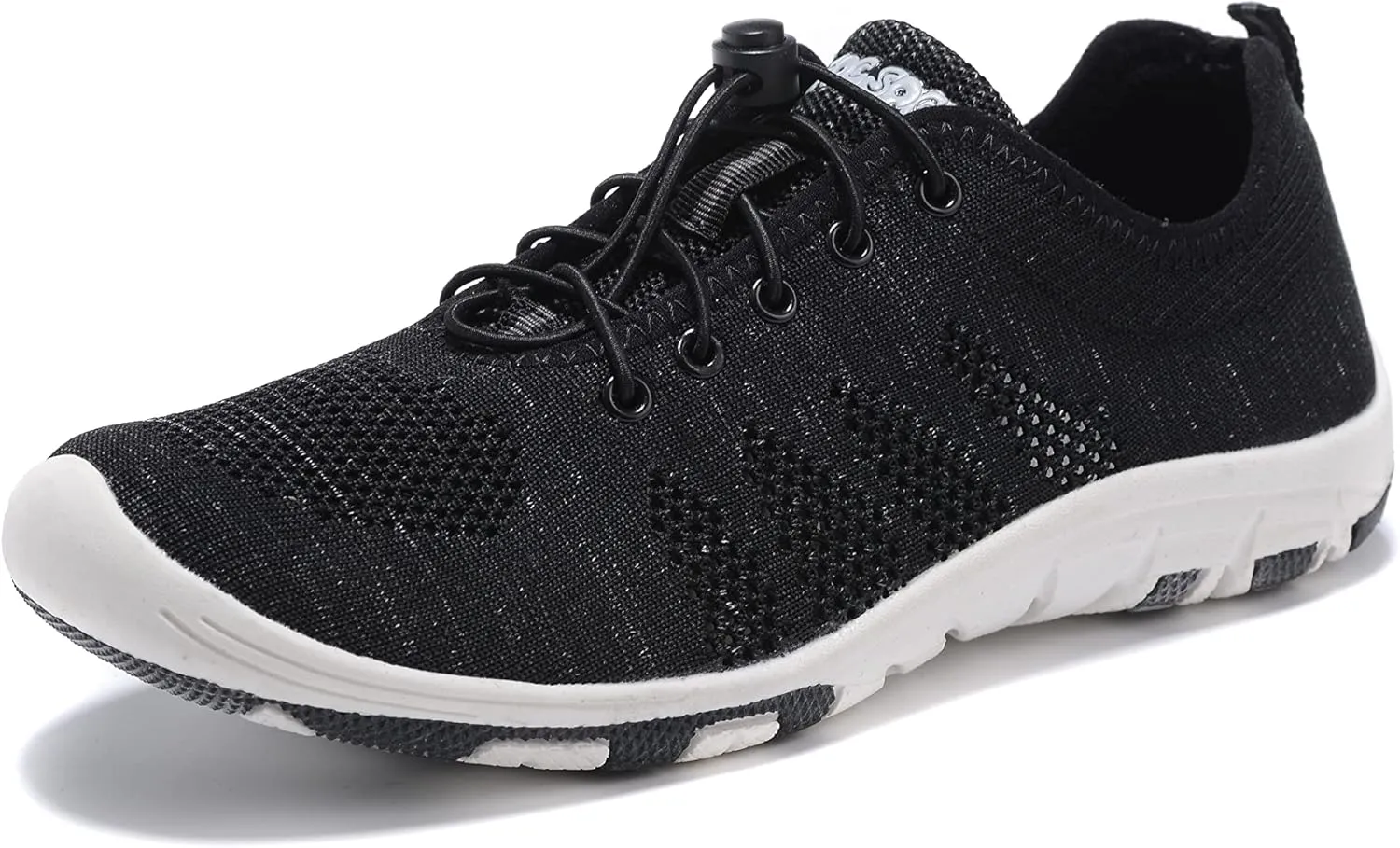 RocSoc Men's Summer Barefoot Woven Fabric Water Sport Aqua Shoes | Breathable, Speed Laceup, Quick Dry Athletic Beach Footwear for Kayaking Fishing Driving Yoga Walking