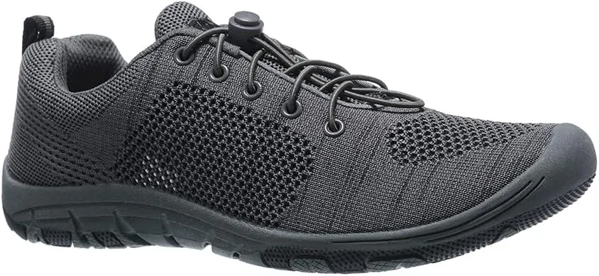 RocSoc Men's Summer Barefoot Woven Fabric Water Sport Aqua Shoes | Breathable, Speed Laceup, Quick Dry Athletic Beach Footwear for Kayaking Fishing Driving Yoga Walking