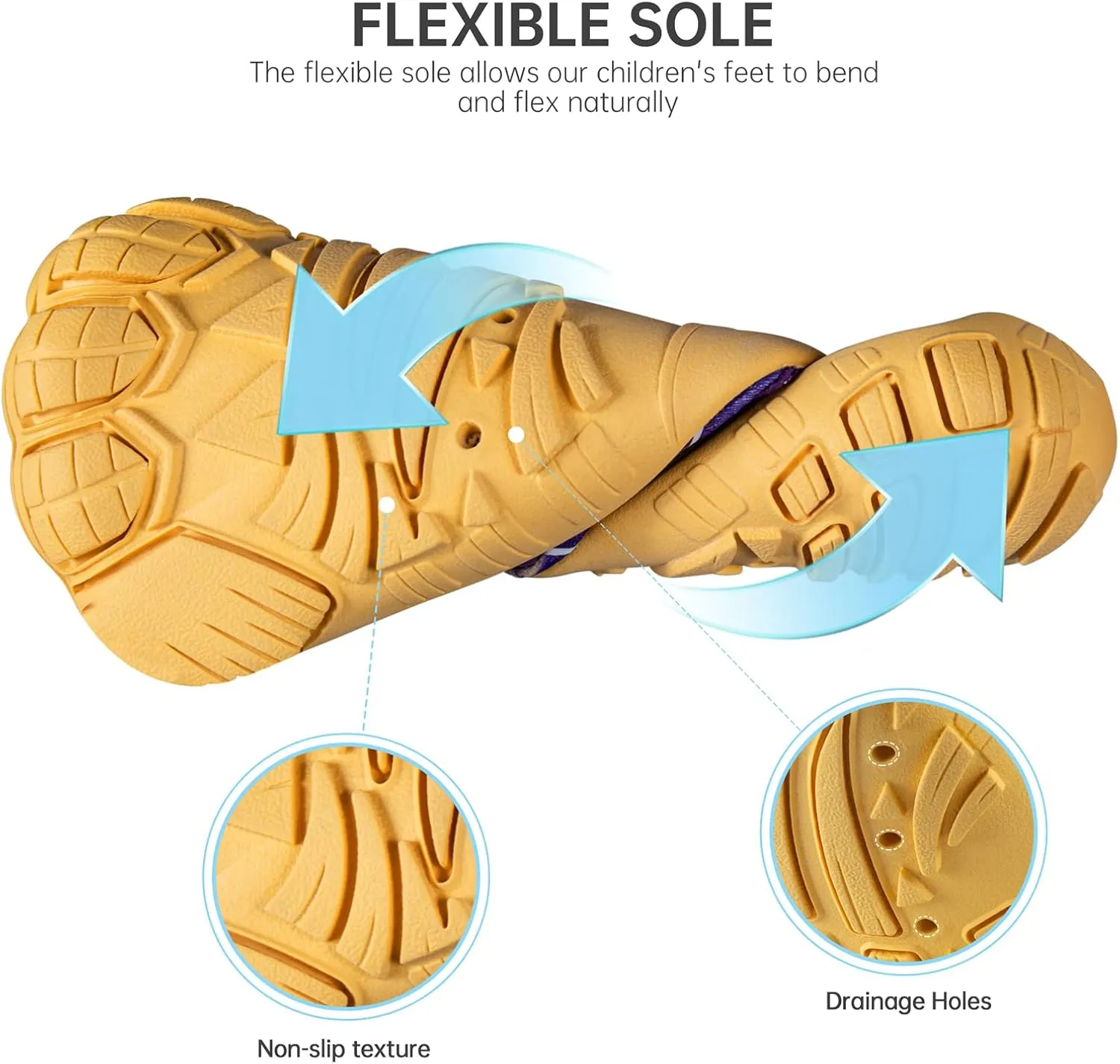 SEEKWAY Barefoot Water Shoes for Kids - Wide Toe Box and Quick-Dry Sand Shoes Toddler for Hiking Swim Beach Pool Kayak Sport Accessories, Camping Essentials Must-Haves for Boys Girls Sizes