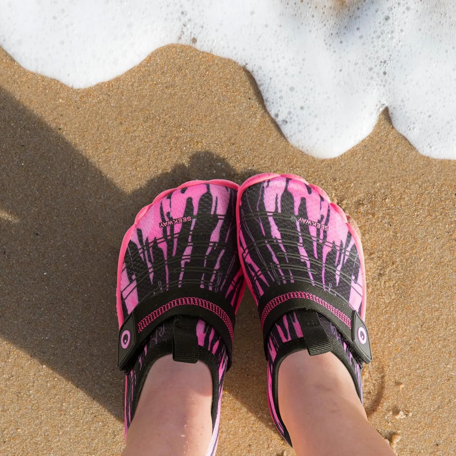 SEEKWAY Barefoot Water Shoes for Kids - Wide Toe Box and Quick-Dry Sand Shoes Toddler for Hiking Swim Beach Pool Kayak Sport Accessories, Camping Essentials Must-Haves for Boys Girls Sizes