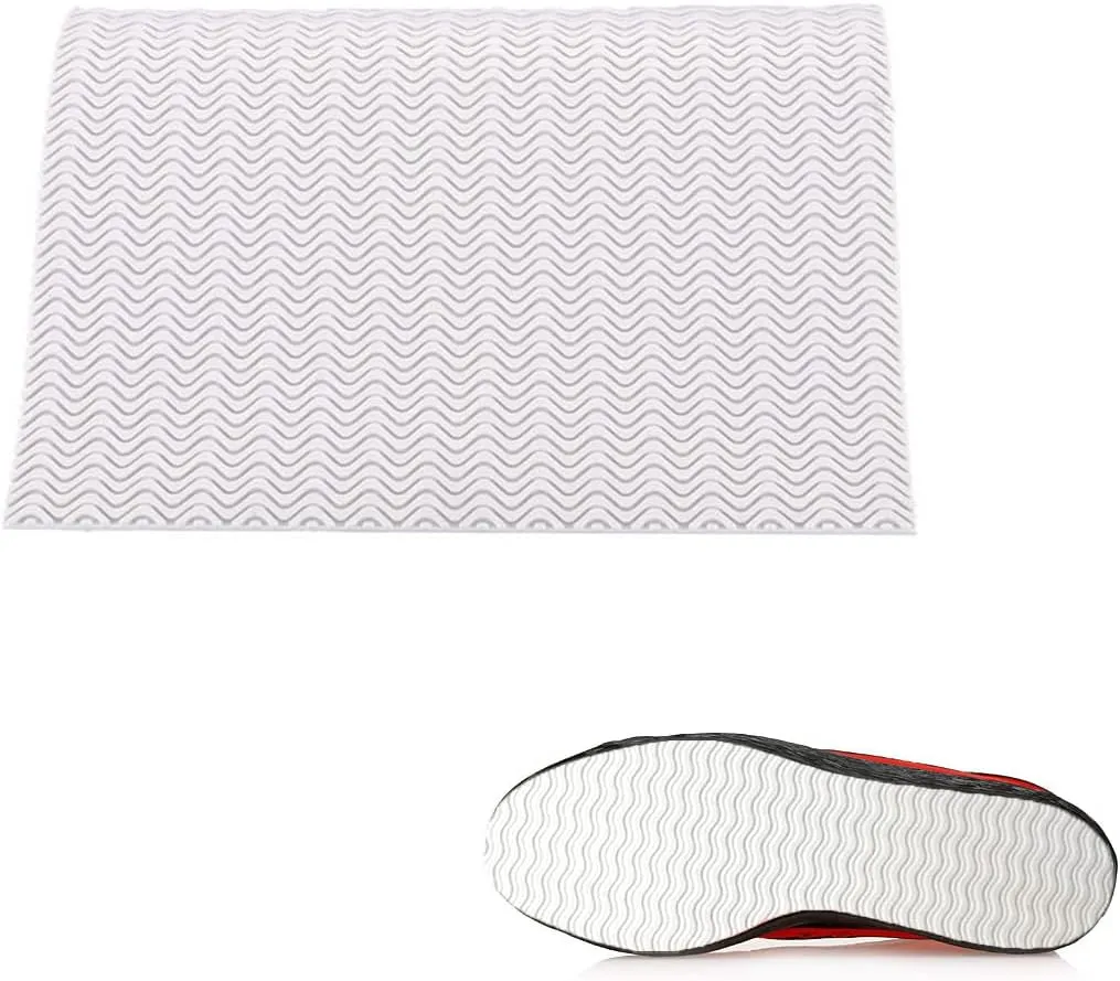 Shoe Sole Repair Rubber Soling Sheet, DIY Anti-Slip Shoe Repairing Bottom Materials Wave Design Sole Replacement