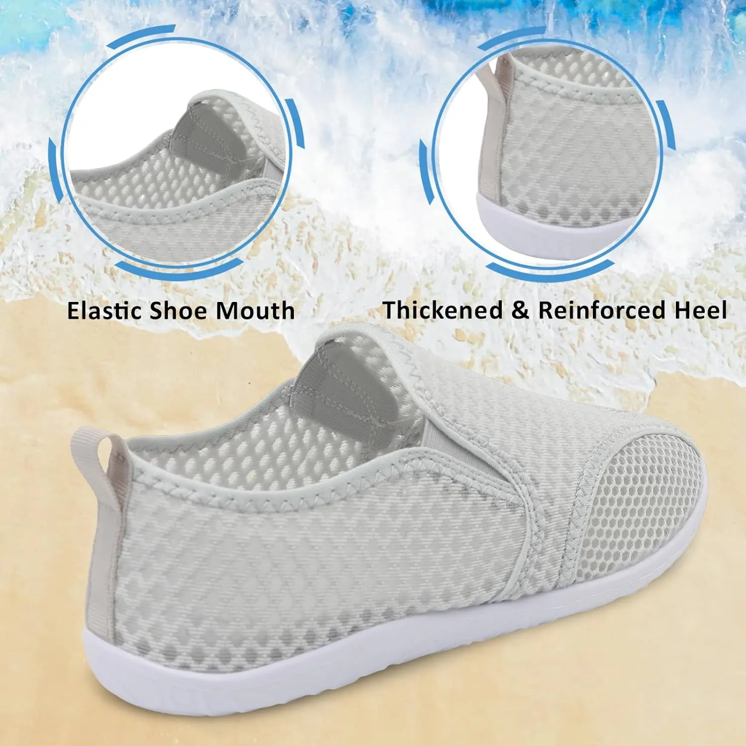 Spesoul Water Shoes for Women Men Quick-Dry Swim Shoes Barefoot Aqua Socks Breathable Beach Sandals for Pool Surf Travel Camping Yoga Outdoor Sports