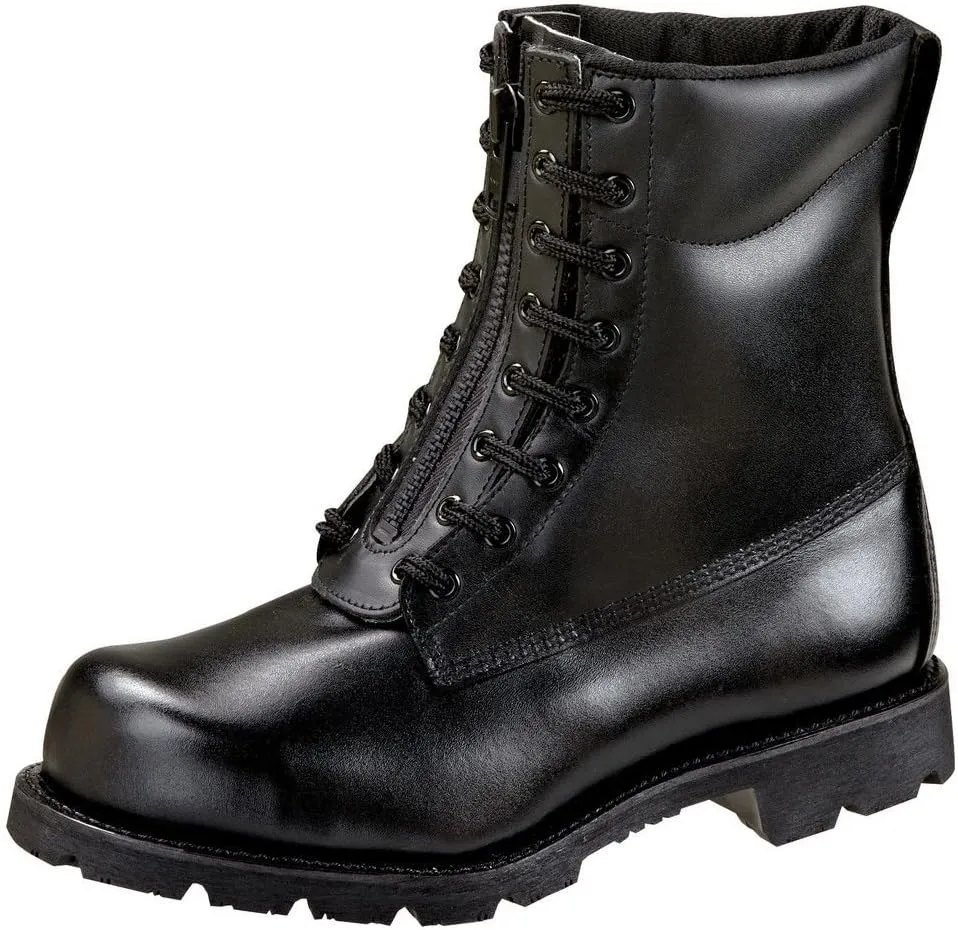 Thorogood 804-6446 Men's Station 8-inch Front Zip Oblique Steel Toe Boot Black