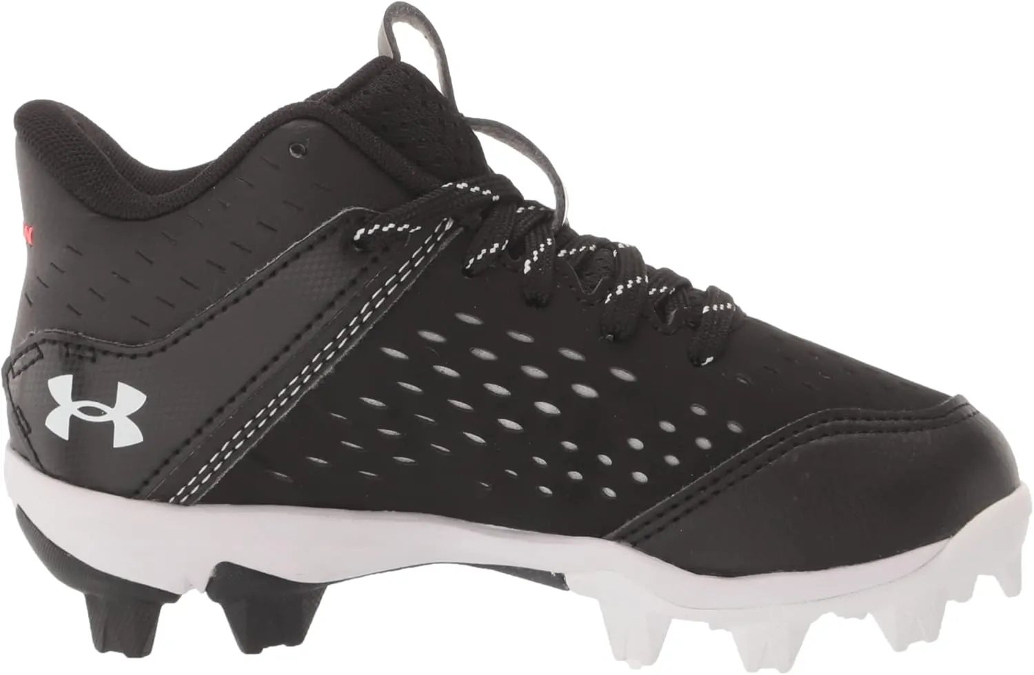 Under Armour Boys' Leadoff Mid Junior Rubber Molded Cleat Baseball Shoe