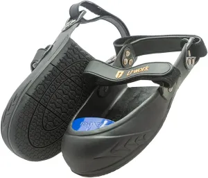 Unique Double Hook and Loop Straps Safety Overshoes Steel Toe Caps, Titanium Aluminum Alloy Toe Shoe Covers, Steel Toe Covers, Slip Resistant Alloy Toe Overshoe, Visitor Safety Overshoe, S, Blue