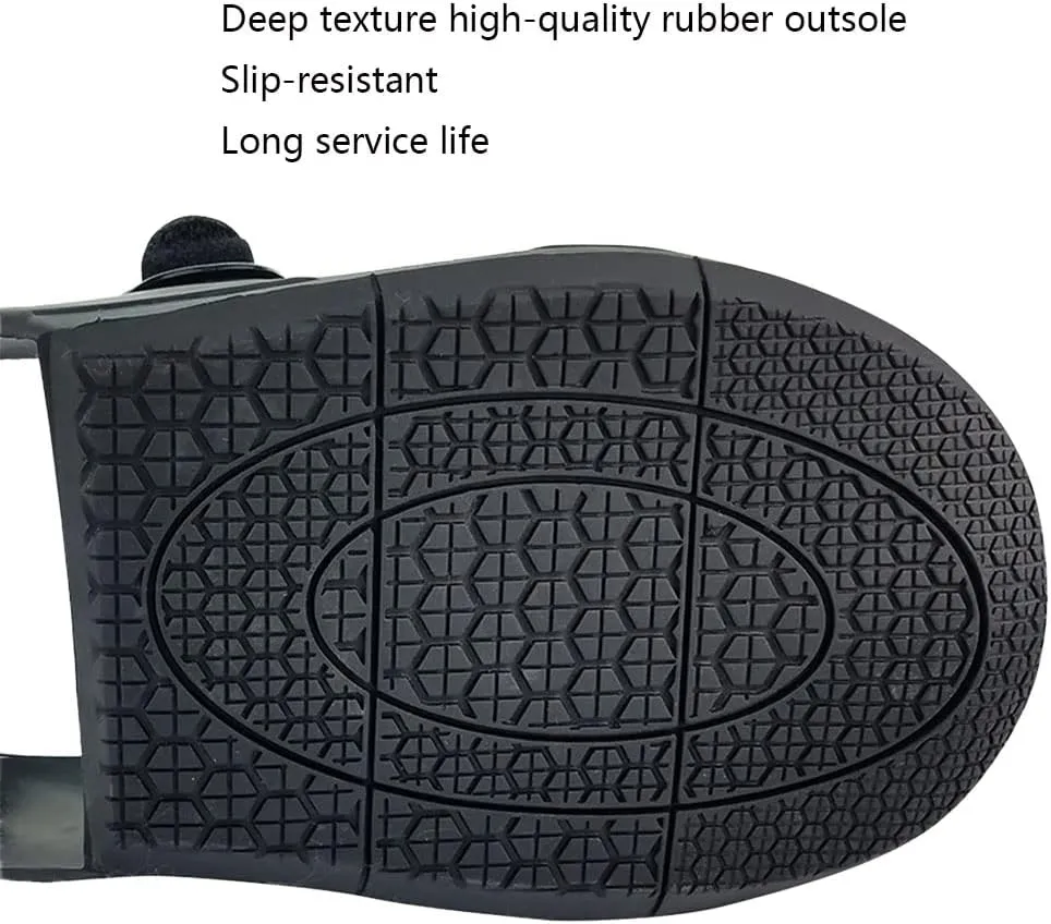 Unique Double Hook and Loop Straps Safety Overshoes Steel Toe Caps, Titanium Aluminum Alloy Toe Shoe Covers, Steel Toe Covers, Slip Resistant Alloy Toe Overshoe, Visitor Safety Overshoe, S, Blue