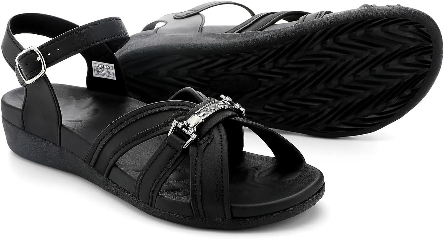 UTENAG Women's Orthopedic Arch Support Flats Sandals