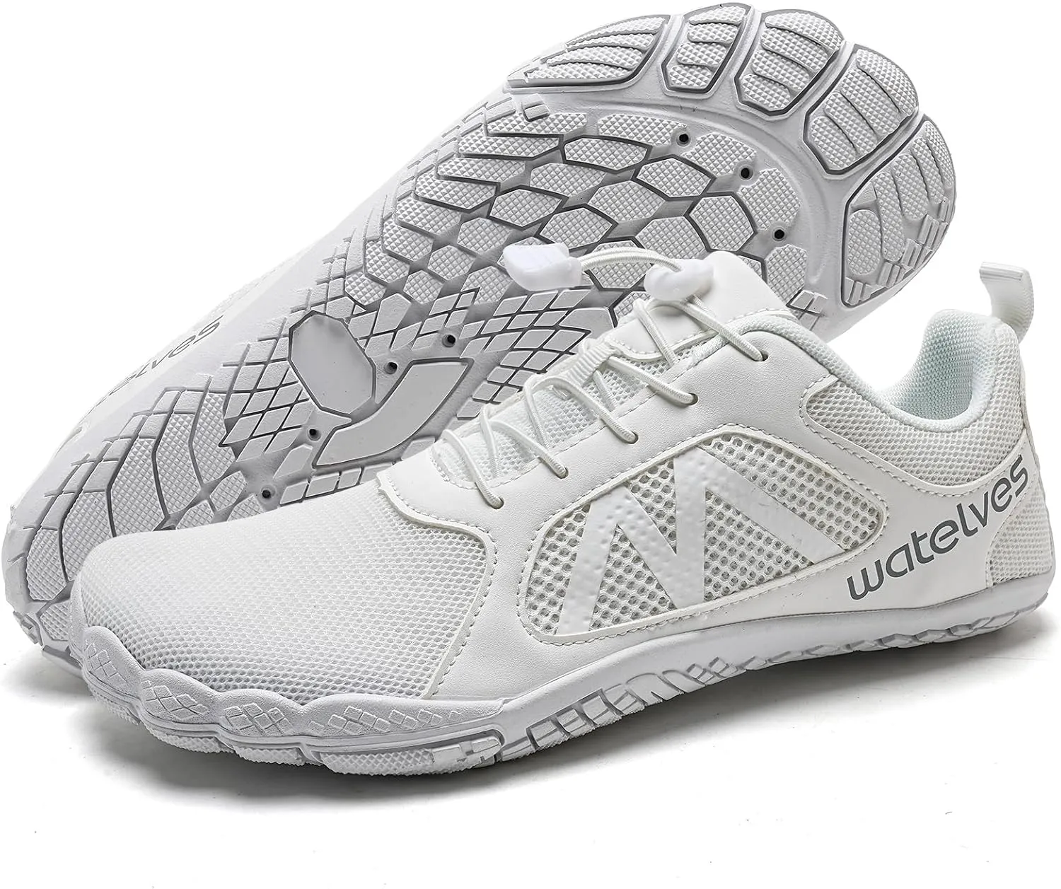 WateLves Barefoot Water Shoes for Women Men Wide Toe Quick-Dry Lightweight Mesh Breathable Aqua Shoes with Drainage Holes for Beach Swim Yoga Exercise Surf Pool Boat