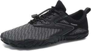WateLves Water Shoes Mens Womens Beach Swim Shoes Quick-Dry Aqua Socks Pool Shoes for Surf Yoga Water Aerobics (05-Black, 45)