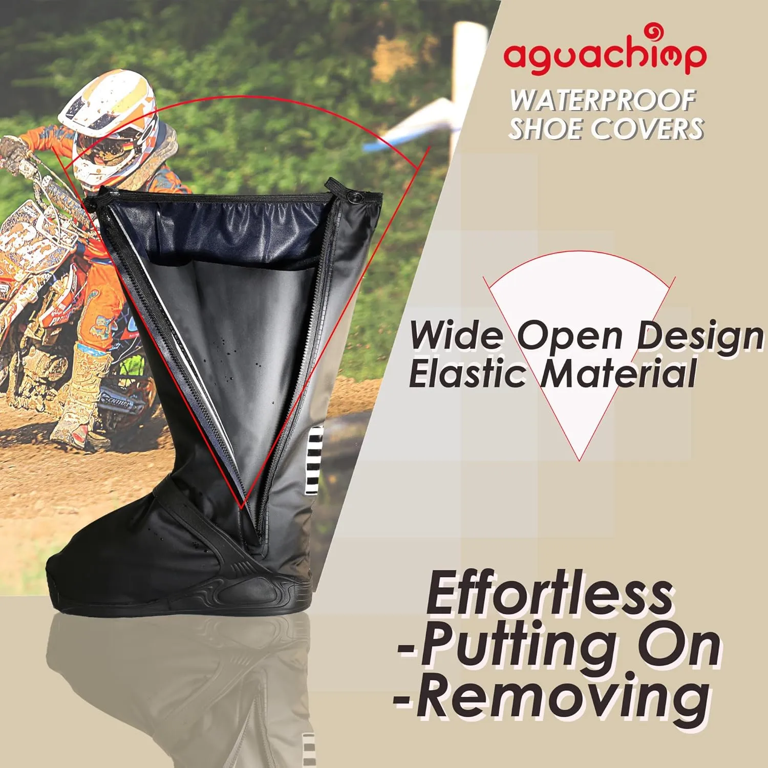 Waterproof Shoe Covers - Unisex Rain & Snow Boot Covers, Reusable Cycling & Gardening Overshoes