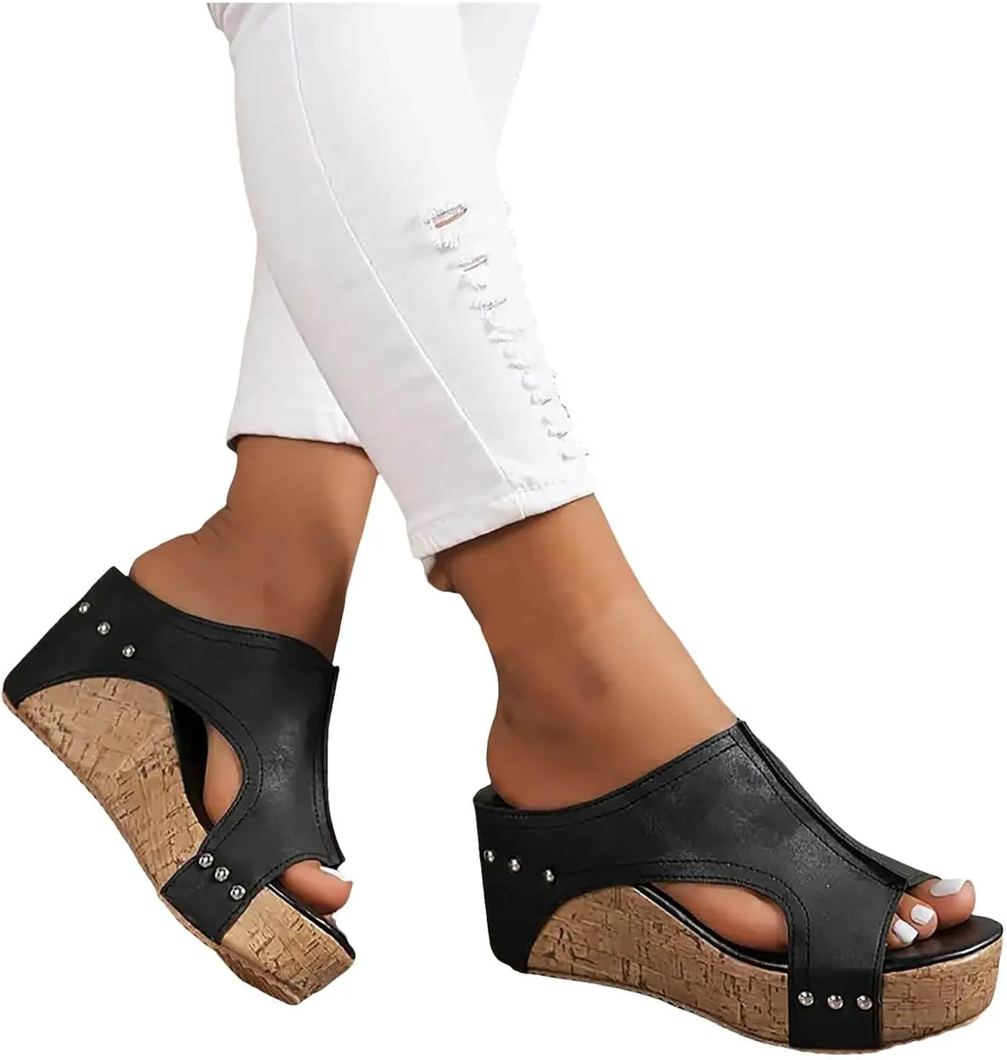 Wedge Sandals For Women Platform Wedge Sandals Open Toe Wedge Sandals Women Casual Dressy Summer Shoes Wide Width Sandals Women
