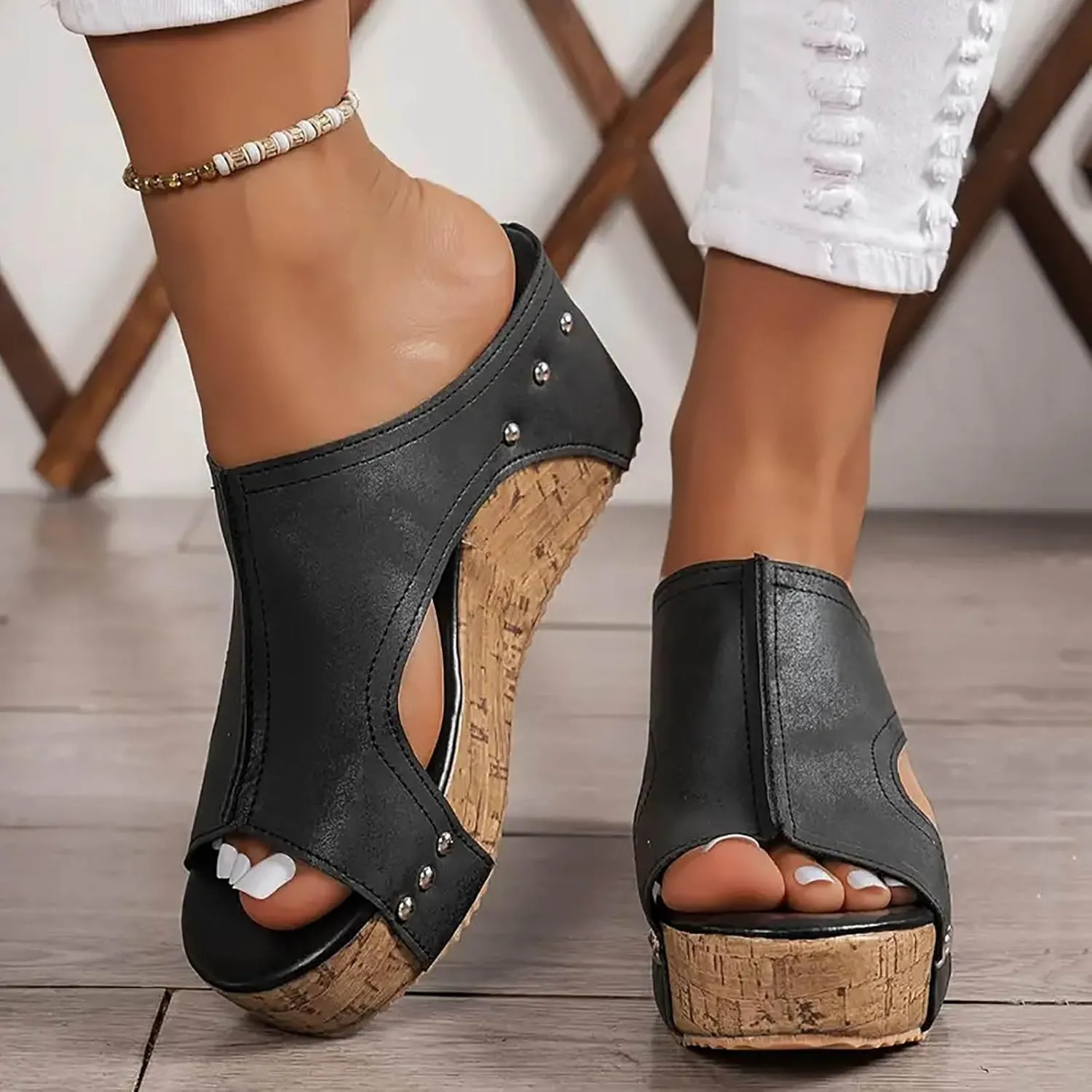 Wedge Sandals For Women Platform Wedge Sandals Open Toe Wedge Sandals Women Casual Dressy Summer Shoes Wide Width Sandals Women