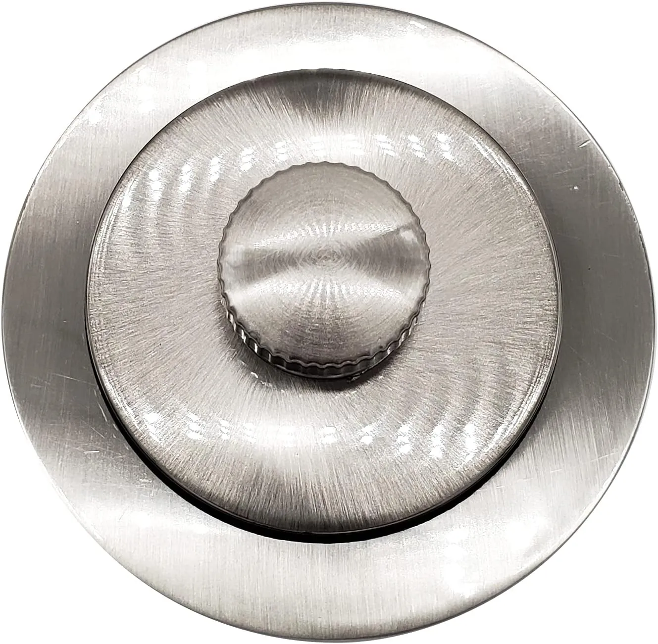 Westbrass D331-F-07 1-3/8-Inch NPSM Fine Thread Twist-and-Close Bath Drain Plug, Satin Nickel