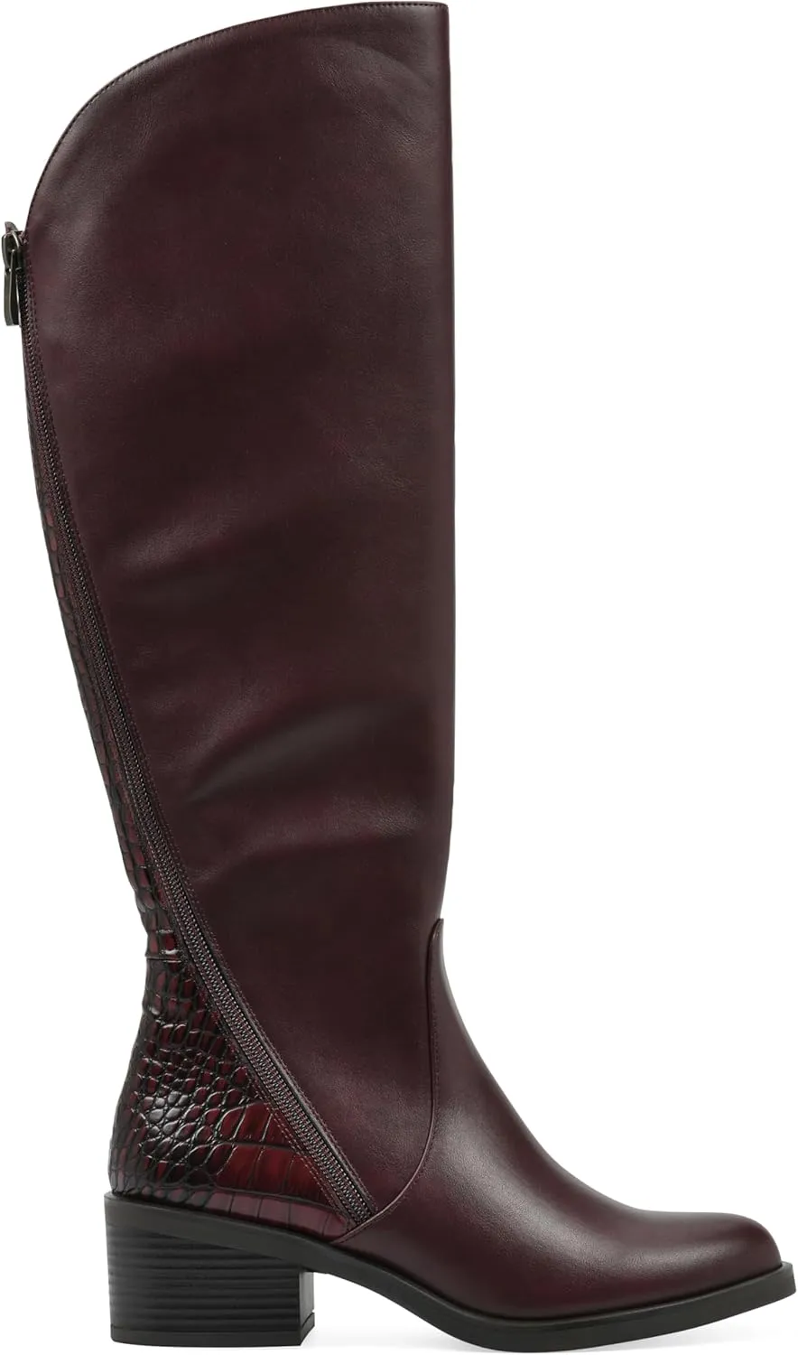 WHITE MOUNTAIN Women's Cushaw Block Heeled Tall Shaft Riding Boot