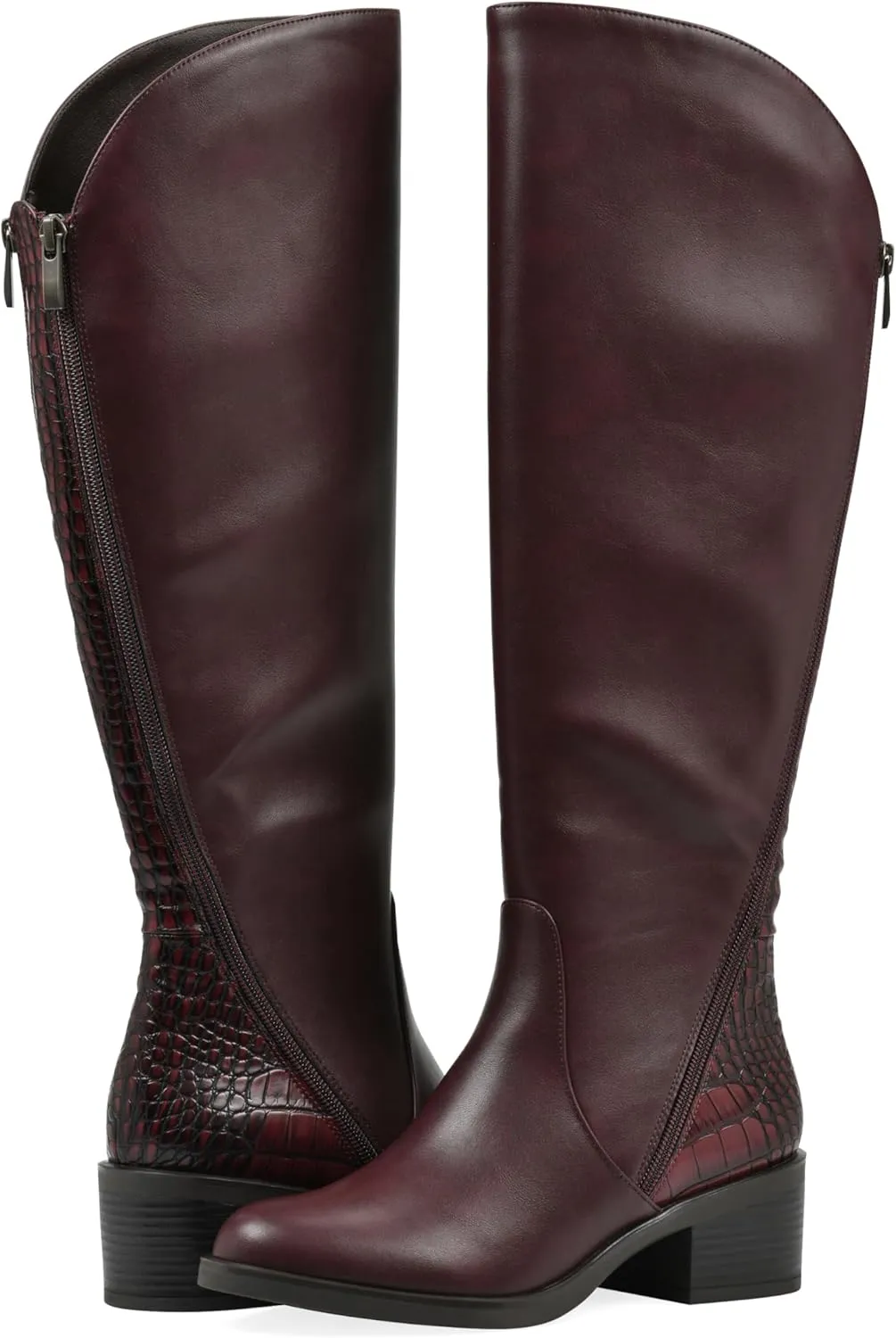 WHITE MOUNTAIN Women's Cushaw Block Heeled Tall Shaft Riding Boot
