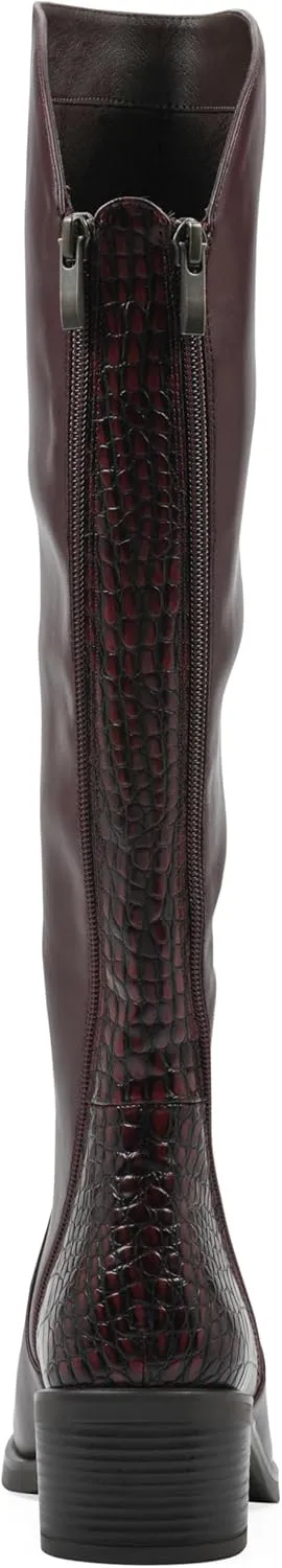 WHITE MOUNTAIN Women's Cushaw Block Heeled Tall Shaft Riding Boot