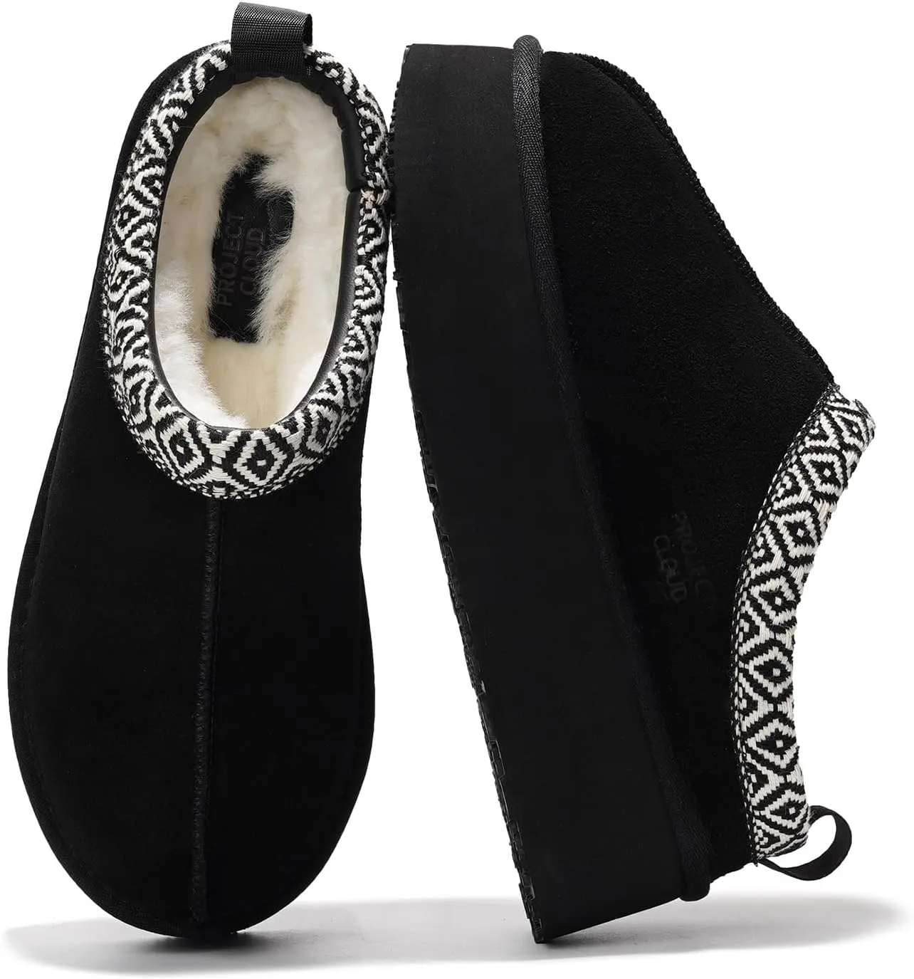 Women's Genuine Leather Platform Slippers - Memory Foam, Nonslip, by Project Cloud (Sayre)
